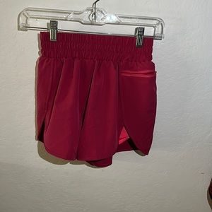 pink athletic shorts
